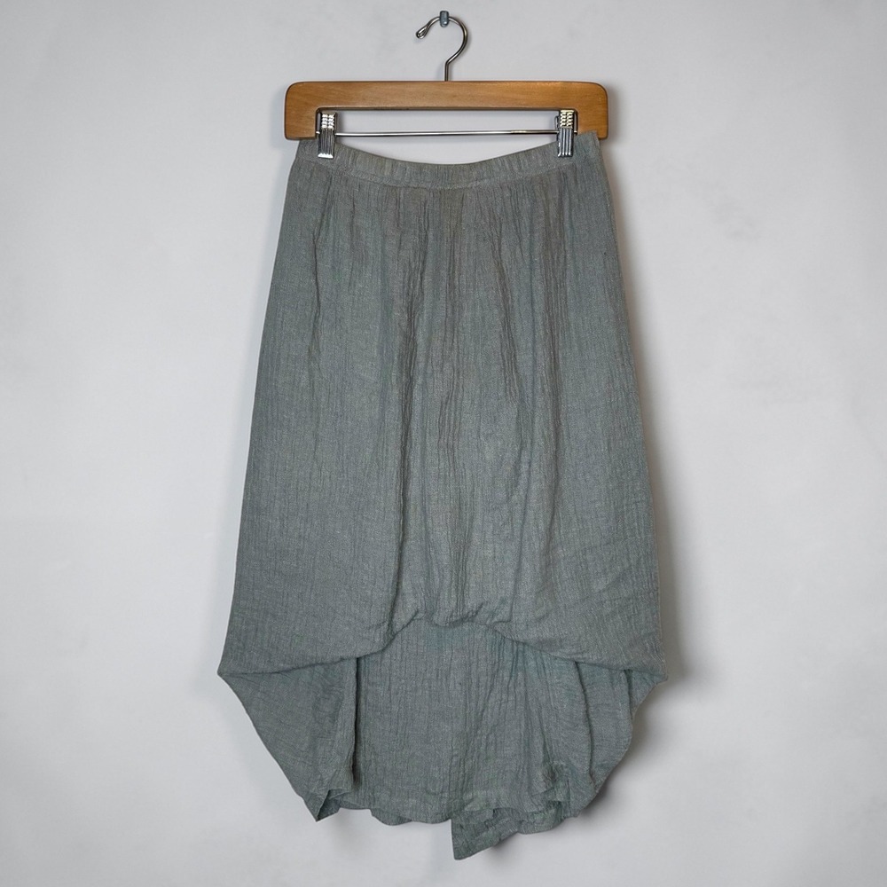 Stella Carakasi Hemp 3-D Asymmetrical Skirt Lagenlook Art to Wear Boho size XS